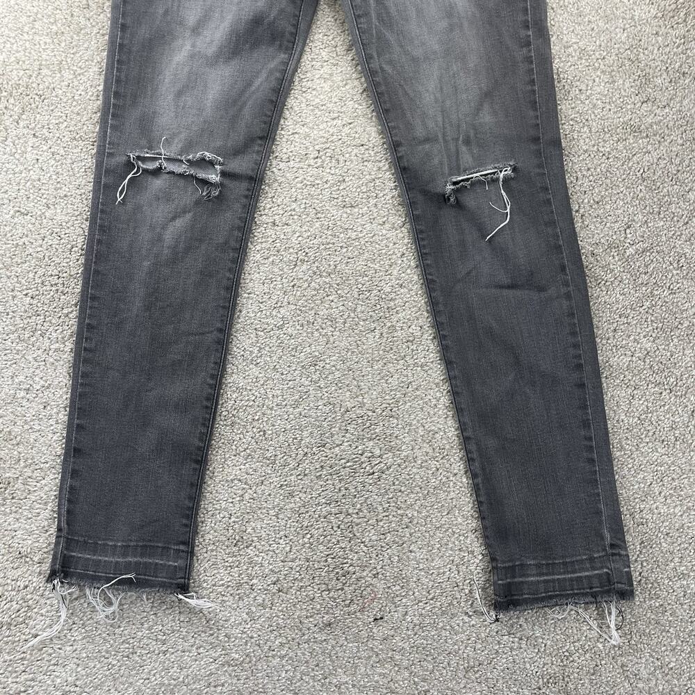 Flying Monkey Women Size 28 Skinny Jeans Distressed Fray Hems Gray 28" In 63-30 - Picture 3 of 9